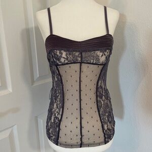 Satin and Lace Lavender Camisole Top